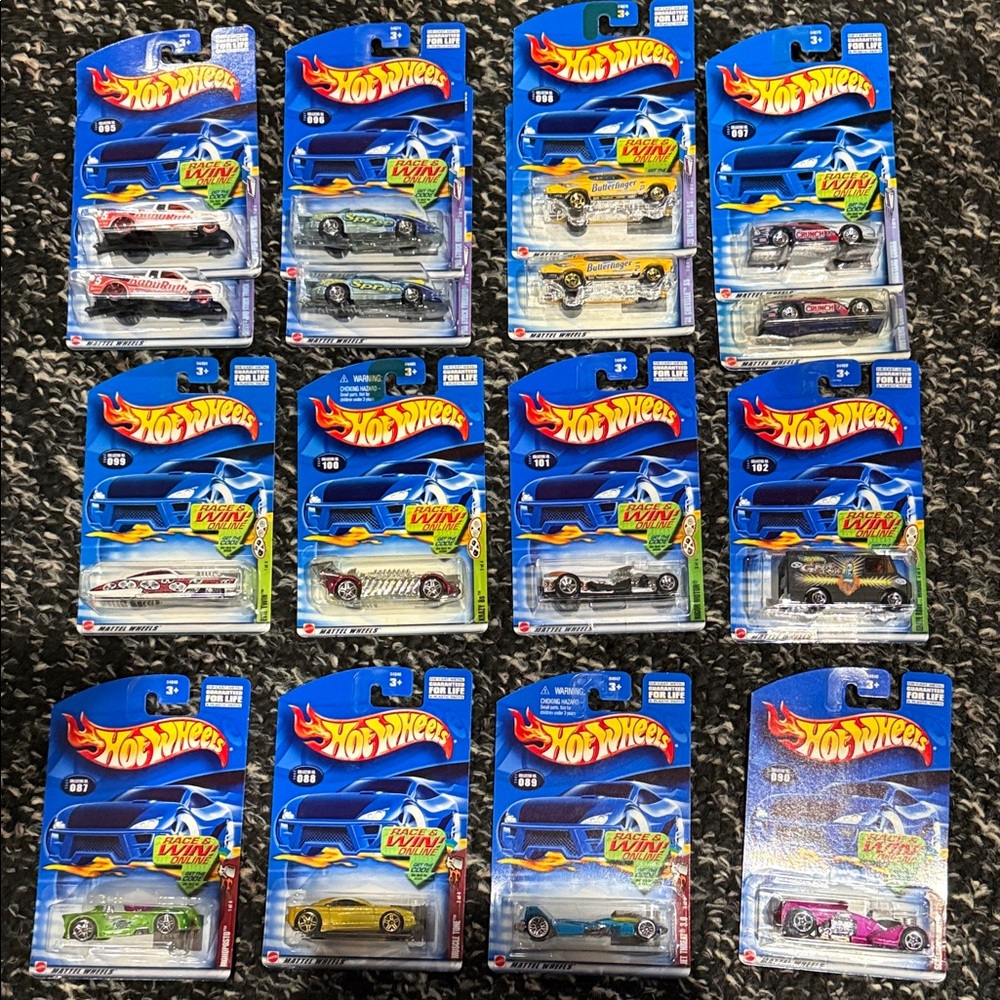 Babe Ruth, Spree, Butterfinger, Nestle Crunch Hotwheels